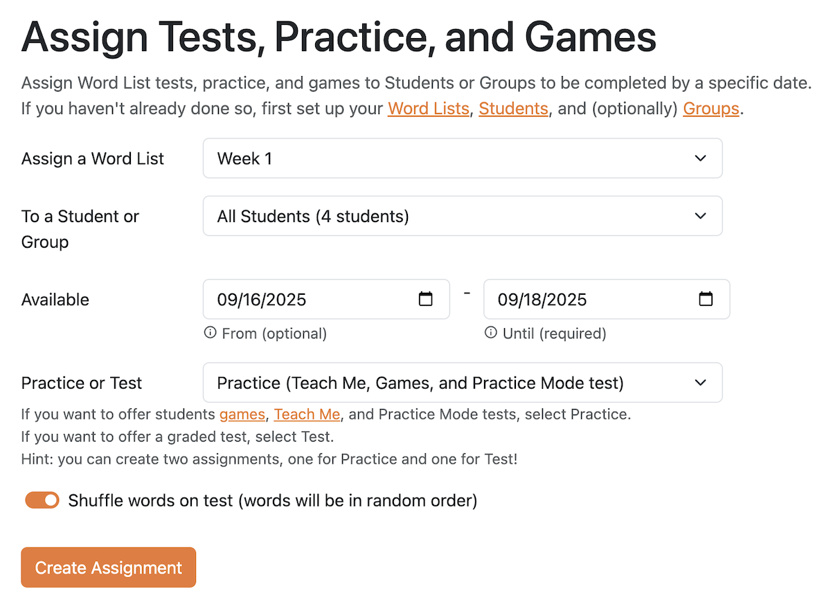 Practice for Tuesday through Thursday